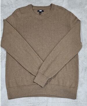 Paige Mens Wool Sweater 50% Mercerized Wool 50% Cotton Heathered Palm Sz S NEW
